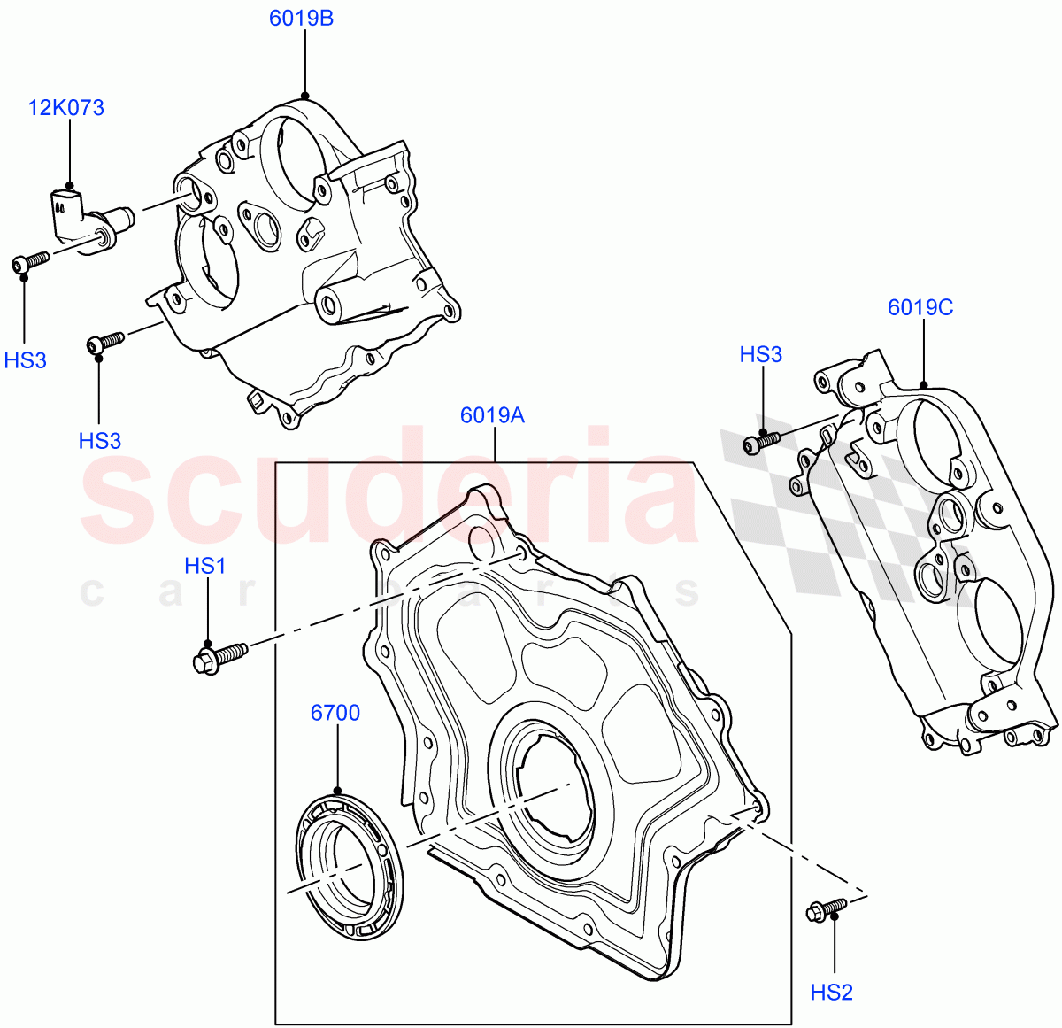 Timing Gear Covers (5.0L OHC SGDI NA V8 Petrol - AJ133) ((V) FROMAA000001) of Land Rover Land Rover Range Rover Sport (2010-2013) [5.0 OHC SGDI NA V8 Petrol]