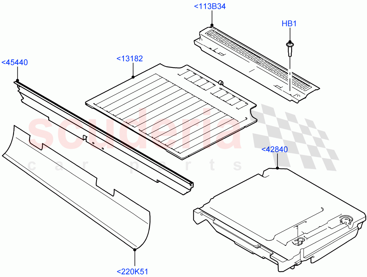 Load Compartment Trim(Floor)(Version - First Edition,Version - Core,Version - LE,Version - X,Version - X-Dynamic) of Land Rover Land Rover Defender (2020+) [5.0 OHC SGDI SC V8 Petrol]