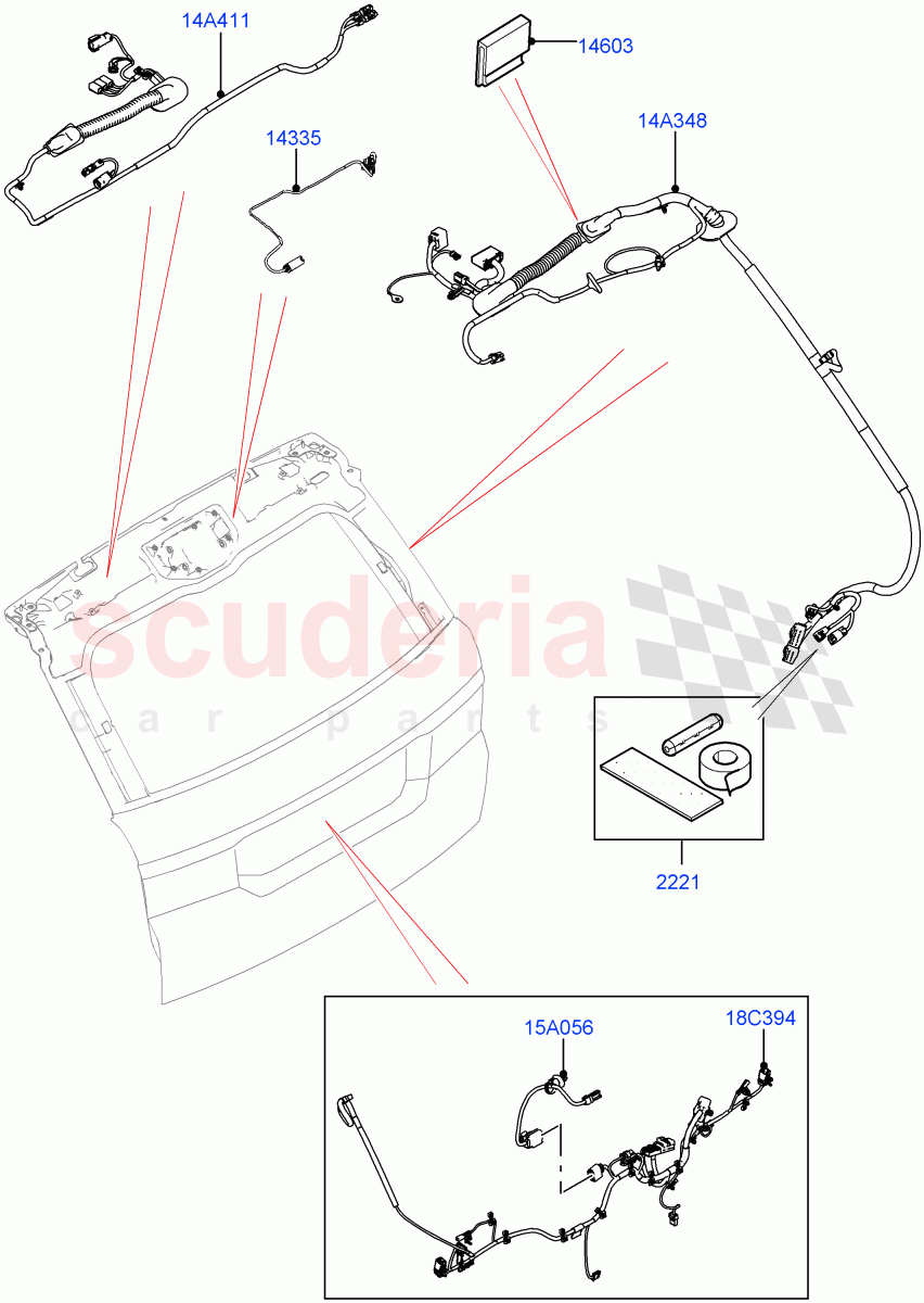 Electrical Wiring - Body And Rear(Tailgate) of Land Rover Land Rover Range Rover Sport (2014+) [2.0 Turbo Diesel]