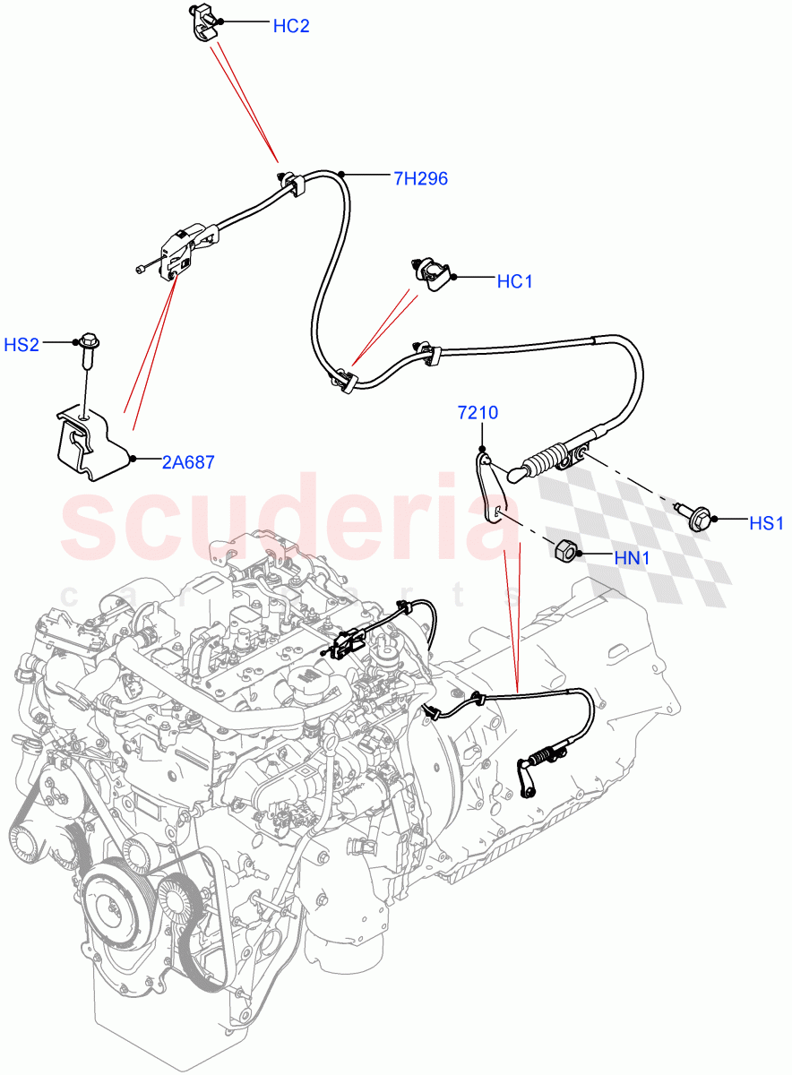 Gear Change-Automatic Transmission (2.0L AJ21D4 Diesel Mid, 8 Speed Automatic Trans 8HP51) ((V) FROMMA000001) of Land Rover Land Rover Range Rover Velar (2017+) [3.0 DOHC GDI SC V6 Petrol]