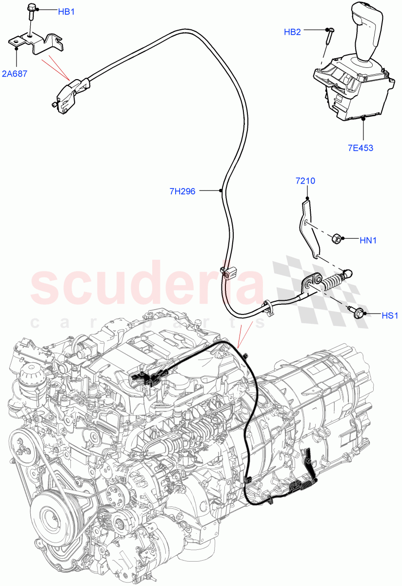 Gear Change-Automatic Transmission (8HP Gen3 Hybrid Trans) ((V) FROMJA000001) of Land Rover Land Rover Range Rover Sport (2014+) [3.0 I6 Turbo Diesel AJ20D6]
