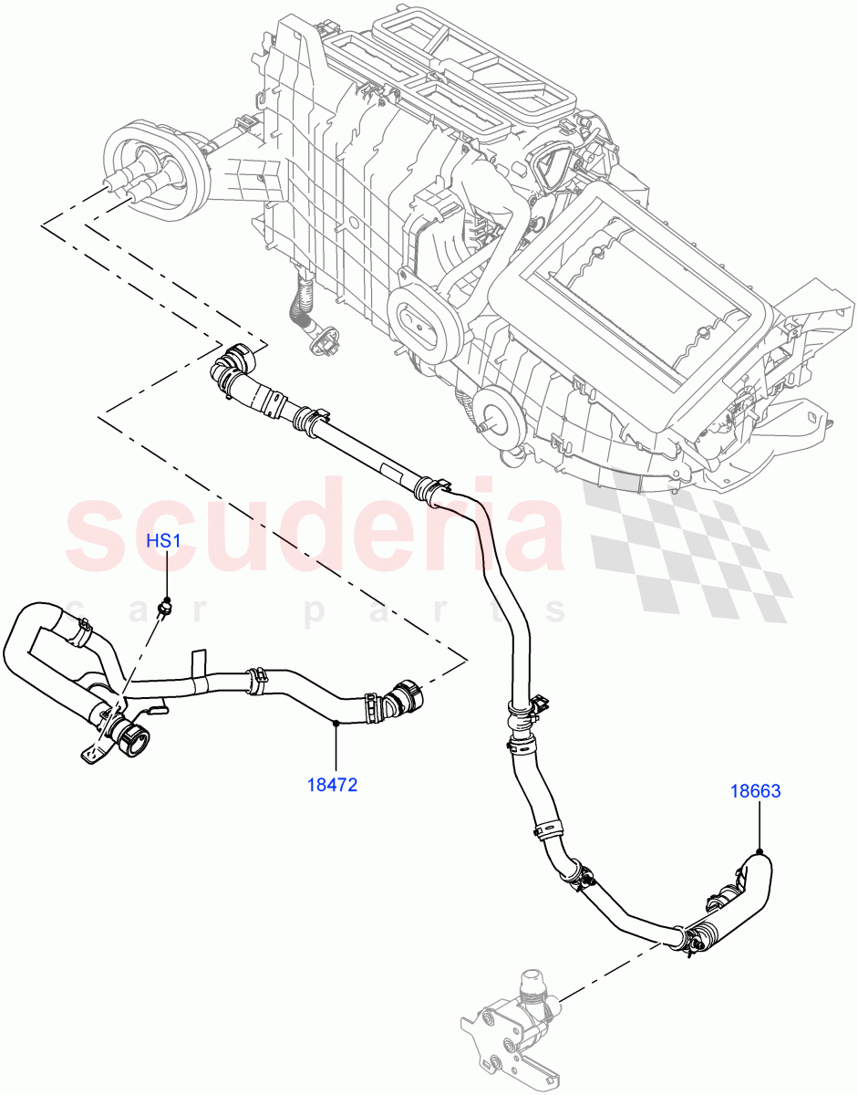 Heater Hoses(3.0L AJ20D6 Diesel High,With Ptc Heater,Less Heater)((V)FROMMA000001) of Land Rover Land Rover Range Rover Velar (2017+) [3.0 DOHC GDI SC V6 Petrol]