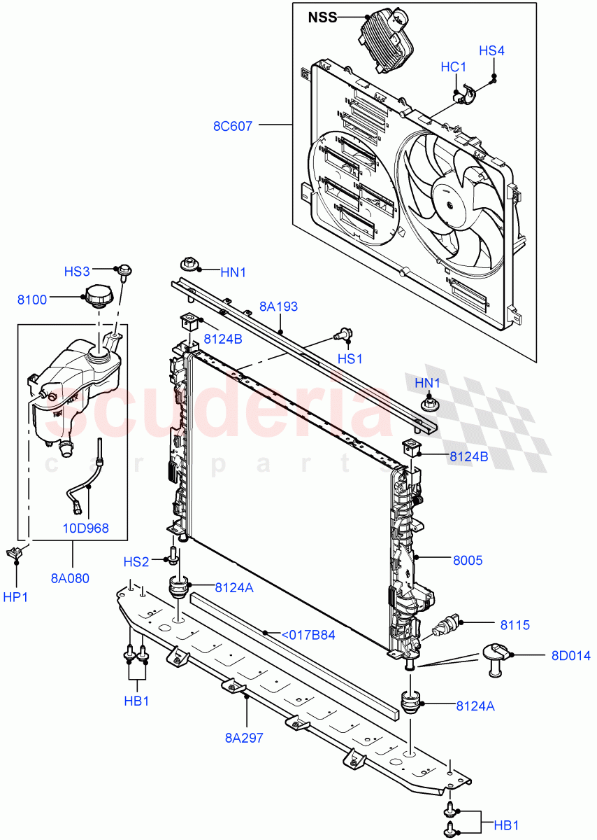 Radiator/Coolant Overflow Container (2.0L 16V TIVCT T/C 240PS Petrol, Changsu (China)) ((V) FROMEG000001) of Land Rover Land Rover Discovery Sport (2015+) [2.0 Turbo Petrol GTDI]
