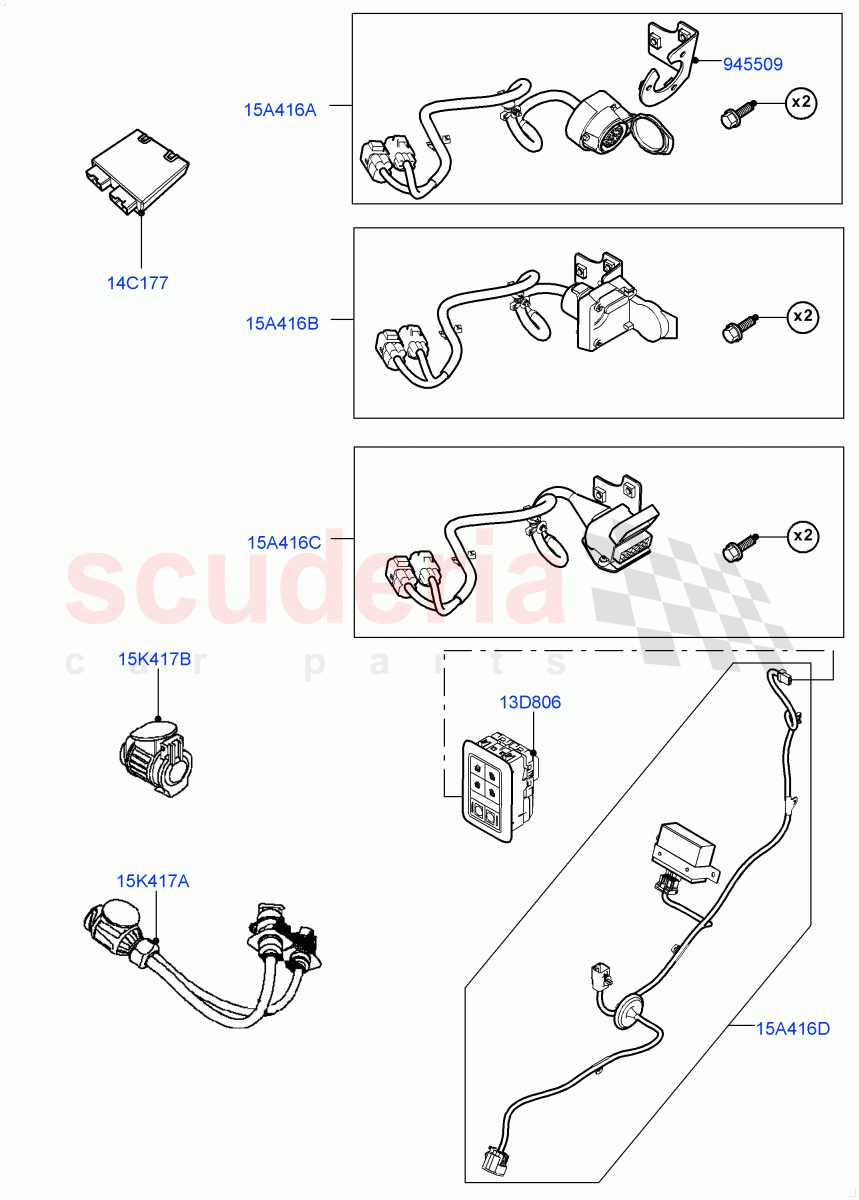 Towing Electrics(Accessory) of Land Rover Land Rover Range Rover Sport (2014+) [2.0 Turbo Petrol GTDI]