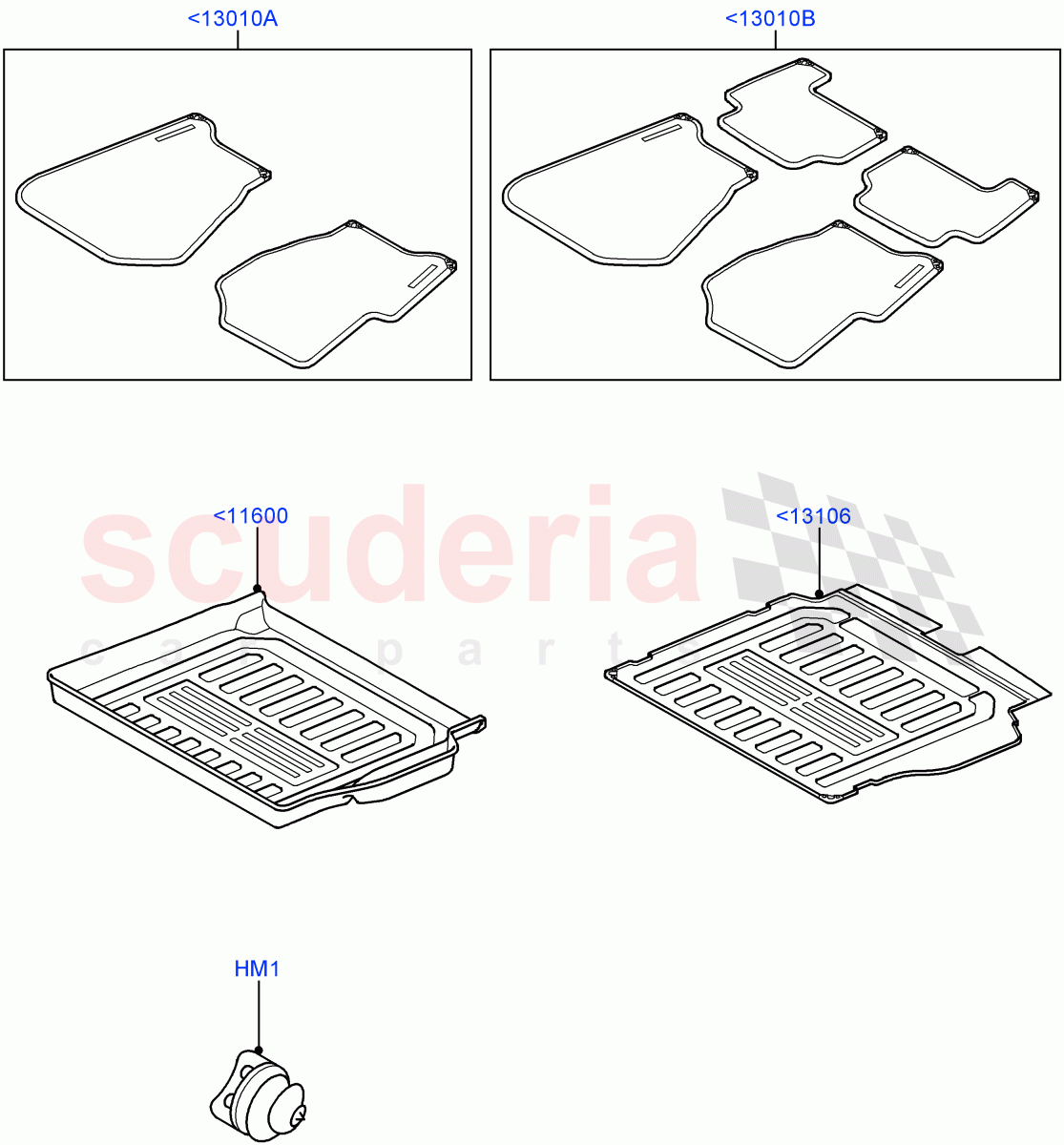 Interior Dress Up(Floor Mats, Accessory)((V)FROMAA000001) of Land Rover Land Rover Range Rover Sport (2010-2013) [5.0 OHC SGDI NA V8 Petrol]