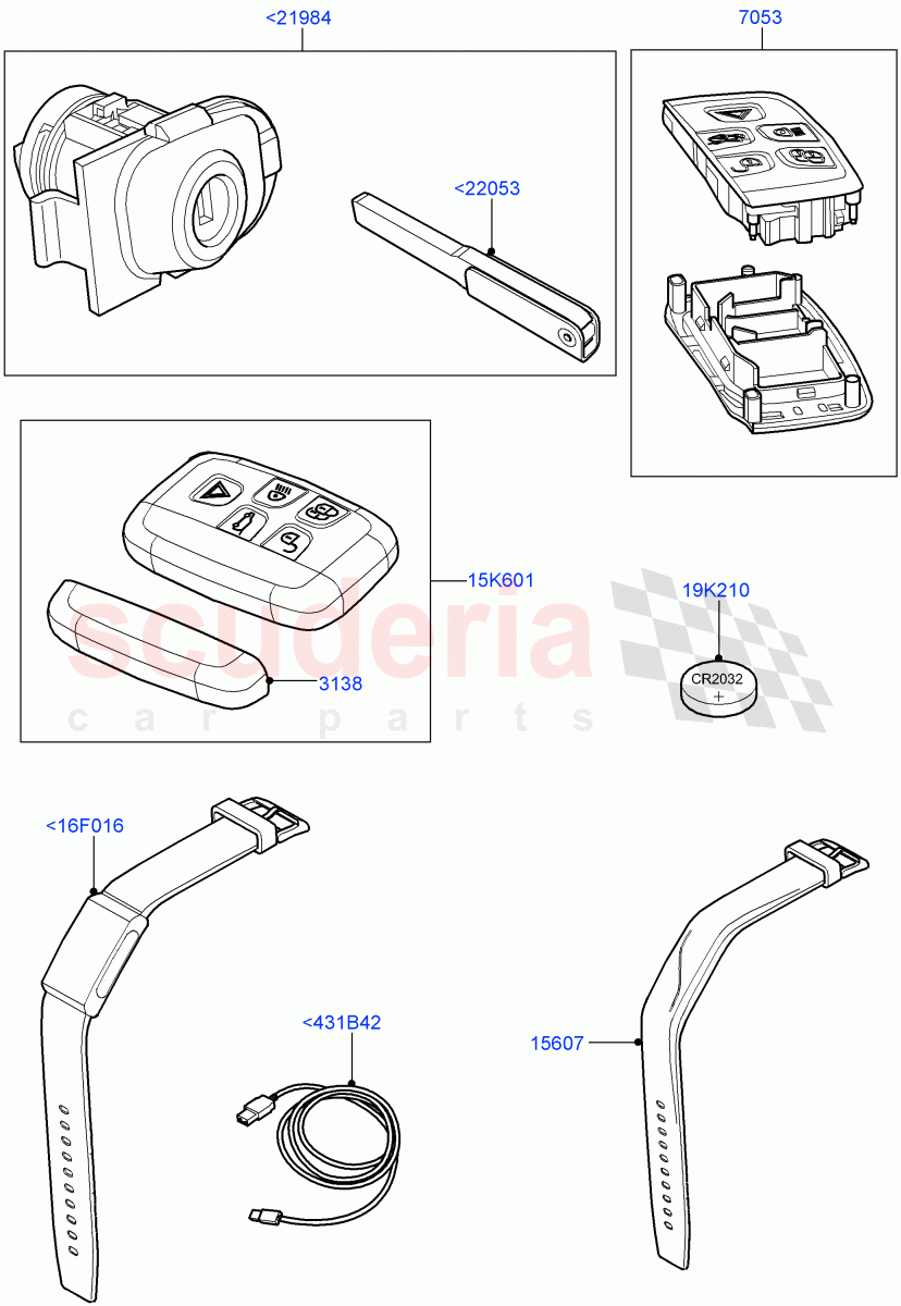 Vehicle Lock Sets And Repair Kits(Halewood (UK)) of Land Rover Land Rover Discovery Sport (2015+) [2.0 Turbo Diesel AJ21D4]