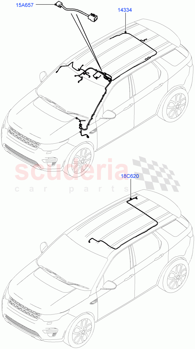 Electrical Wiring - Body And Rear(Roof)(Itatiaia (Brazil))((V)FROMGT000001) of Land Rover Land Rover Discovery Sport (2015+) [2.0 Turbo Diesel AJ21D4]