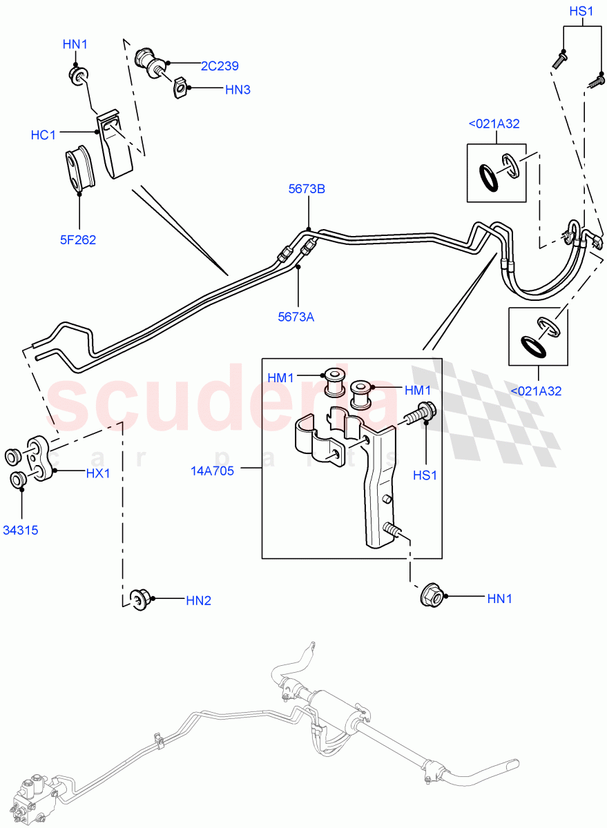 Active Anti-Roll Bar System (ARC Pipes, Rear) (With Roll Stability Control) ((V) FROMAA000001) of Land Rover Land Rover Range Rover Sport (2010-2013) [5.0 OHC SGDI NA V8 Petrol]