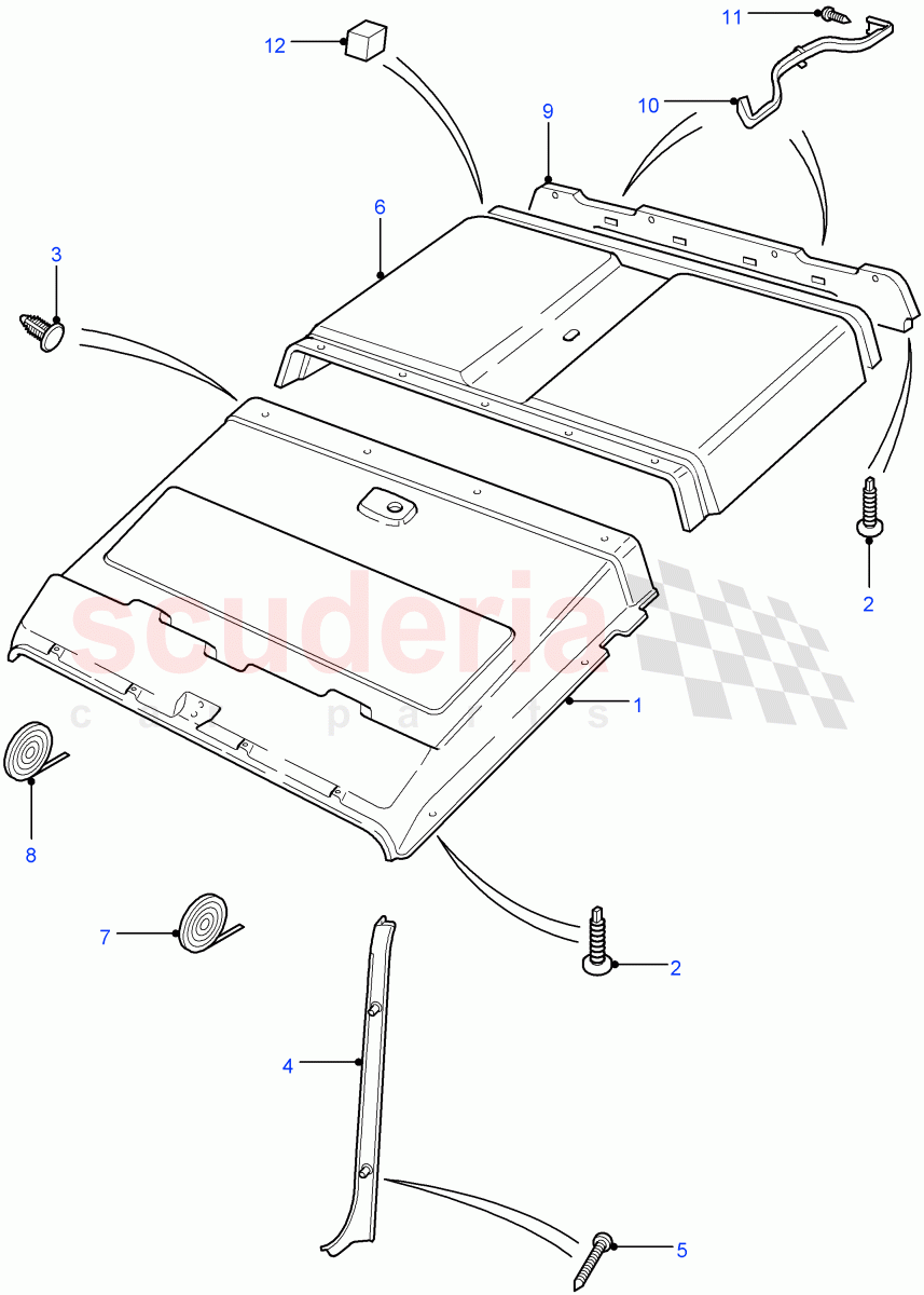 Roof Trim(Hard Top)((V)FROM7A000001) of Land Rover Land Rover Defender (2007-2016)