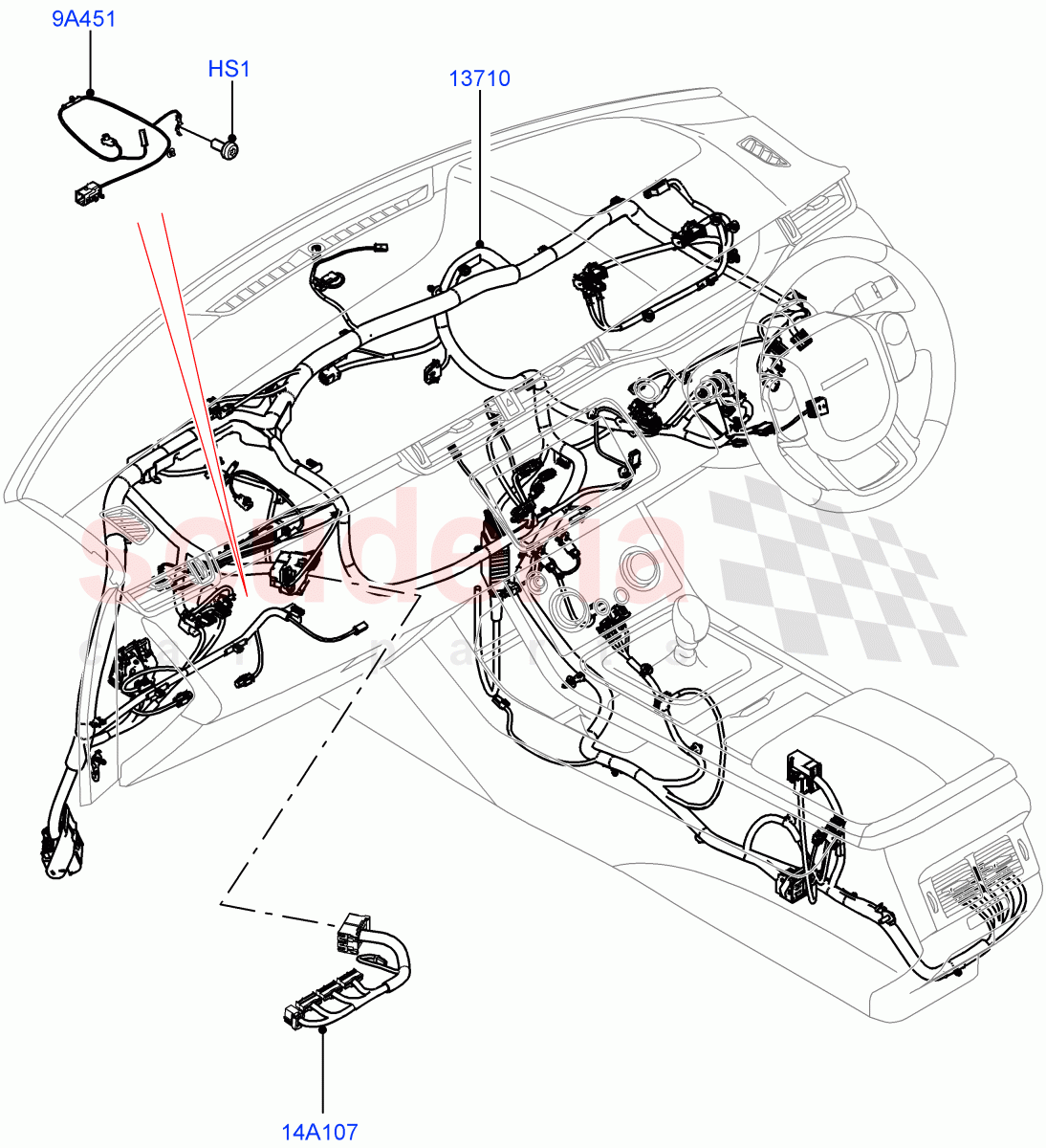 Facia Harness(Changsu (China)) of Land Rover Land Rover Range Rover Evoque (2019+) [2.0 Turbo Diesel]