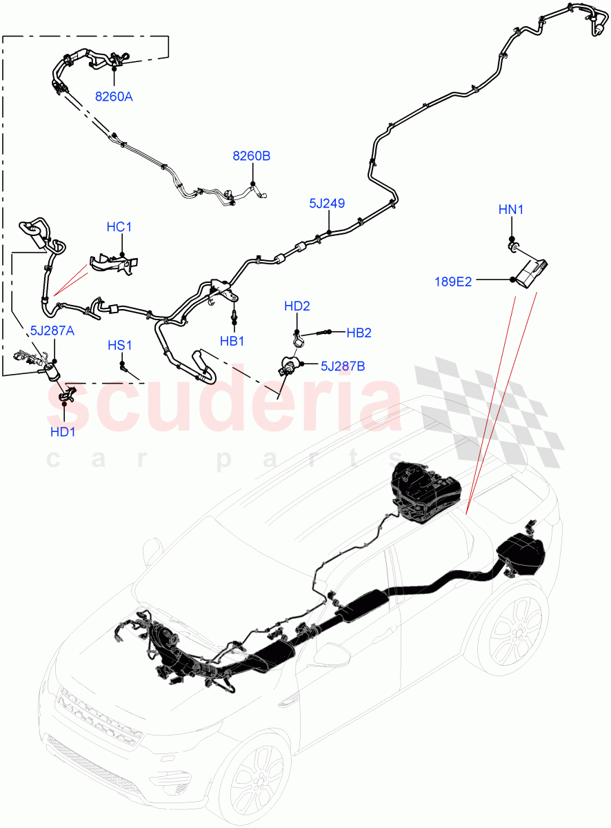 Exhaust Fluid Injection System(Injector and Control Unit)(2.0L AJ21D4 Diesel Mid,Halewood (UK),With Diesel Exh Fluid Emission Tank)((V)FROMMH000001) of Land Rover Land Rover Discovery Sport (2015+) [2.0 Turbo Diesel AJ21D4]