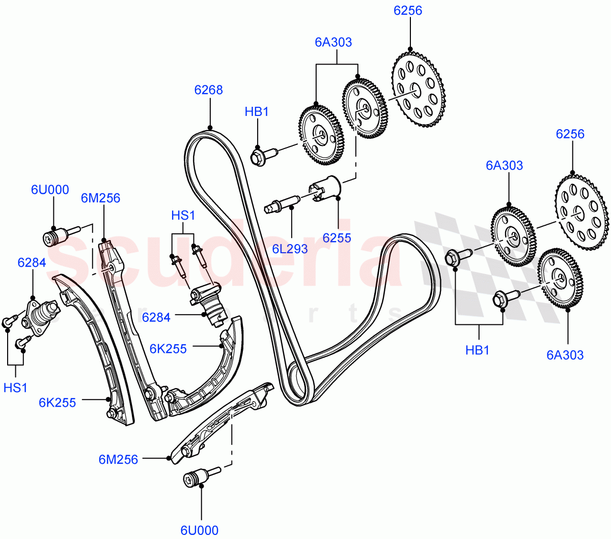 Timing Gear(3.6L V8 32V DOHC EFi Diesel Lion)((V)FROMAA000001) of Land Rover Land Rover Range Rover (2010-2012) [3.6 V8 32V DOHC EFI Diesel]