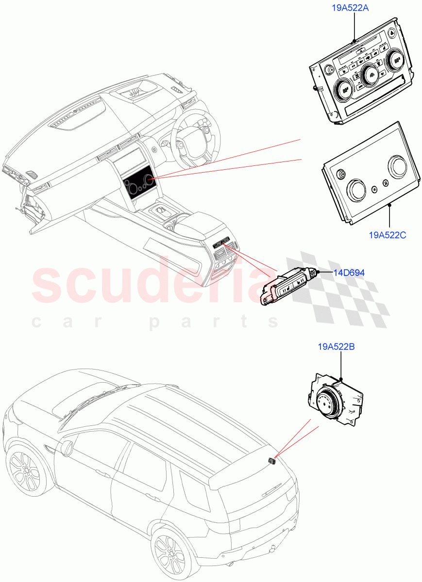 Heater & Air Conditioning Controls(Changsu (China))((V)FROMFG000001) of Land Rover Land Rover Discovery Sport (2015+) [2.2 Single Turbo Diesel]