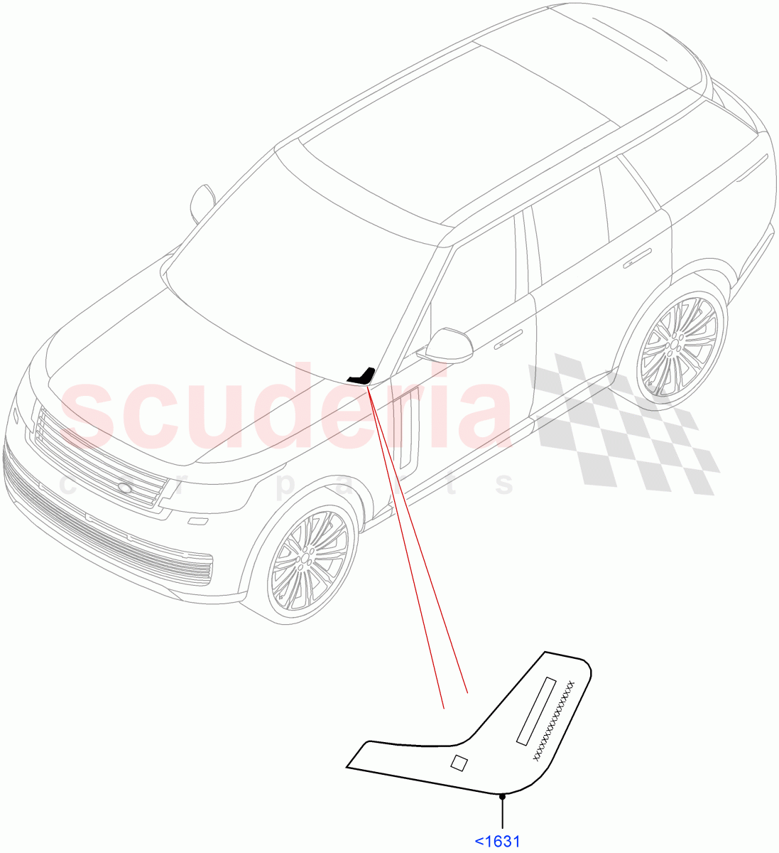 Labels(Windscreen) of Land Rover Land Rover Range Rover (2022+) [3.0 I6 Turbo Diesel AJ20D6]