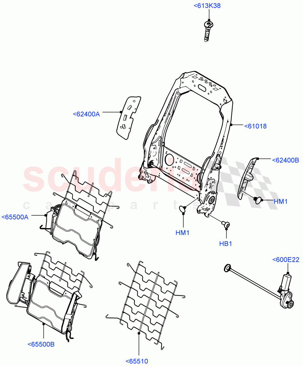 Front Seat Back(Changsu (China)) of Land Rover Land Rover Range Rover Evoque (2019+) [2.0 Turbo Petrol AJ200P]