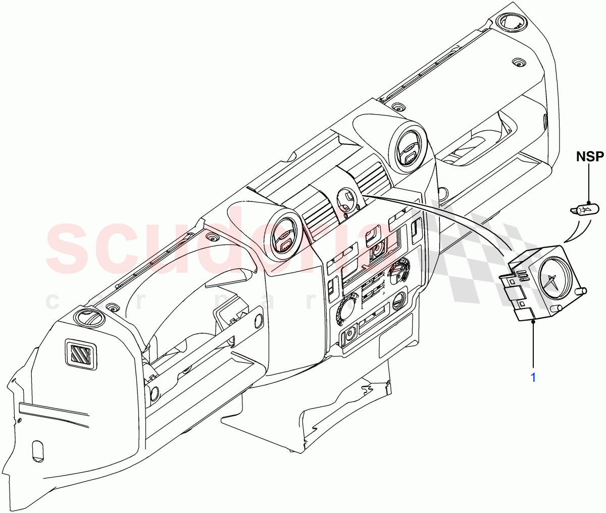 Instrument Panel Related Parts ((V) FROM7A000001) of Land Rover Land Rover Defender (2007-2016)