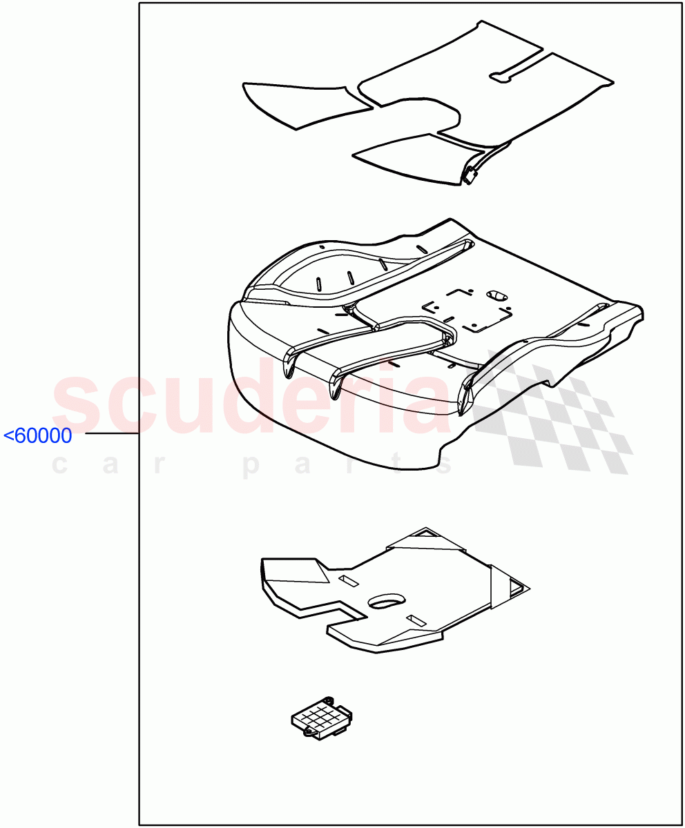 Front Seat Base(For North America Only, Sensors)((+)"CDN/MEX/USA") of Land Rover Land Rover Defender (2020+) [3.0 I6 Turbo Diesel AJ20D6]