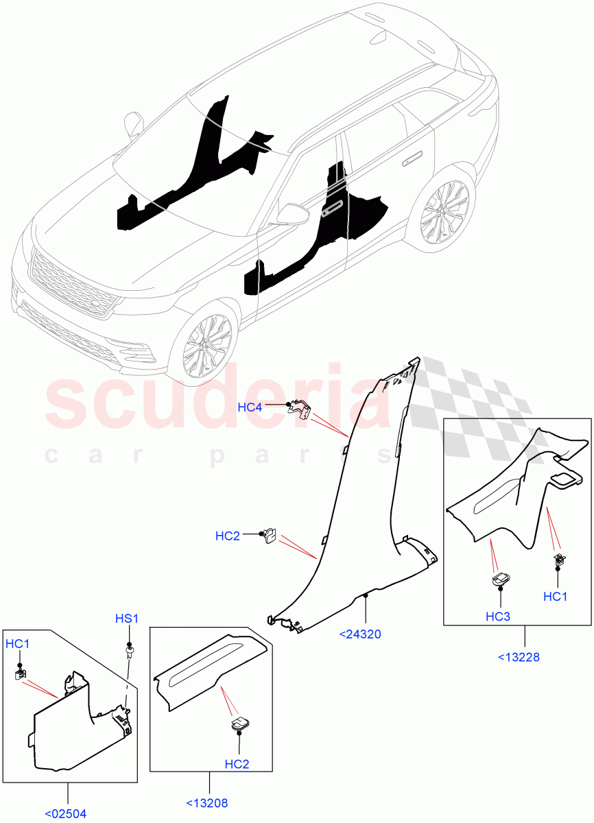 Side Trim(Sill) of Land Rover Land Rover Range Rover Velar (2017+) [2.0 Turbo Petrol AJ200P]