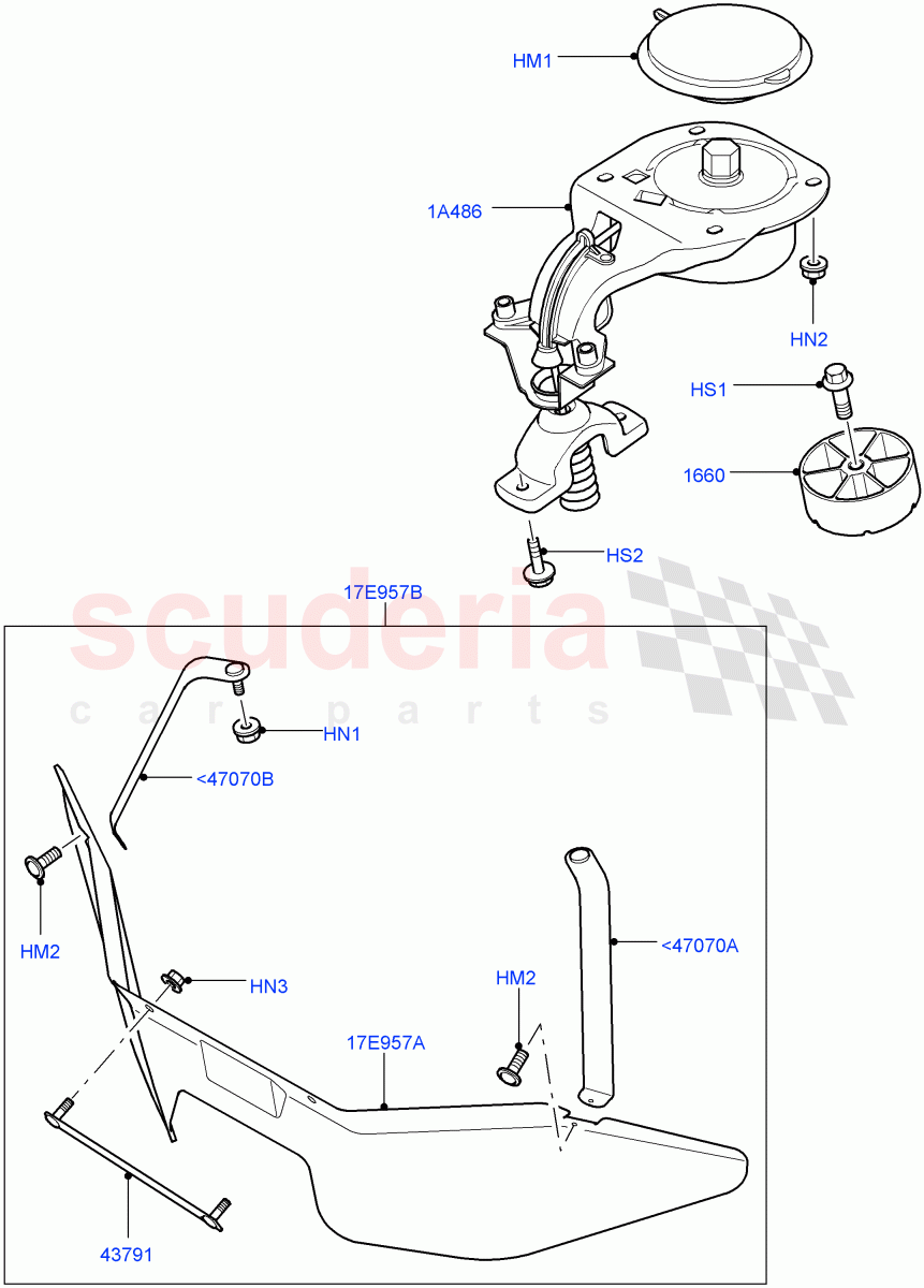 Spare Wheel Carrier((V)TO9A999999) of Land Rover Land Rover Range Rover Sport (2005-2009) [4.2 Petrol V8 Supercharged]