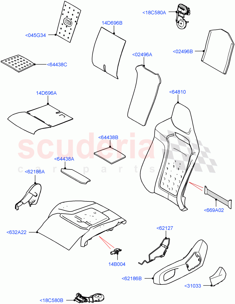 Front Seat Pads/Valances & Heating(SVR Version,Drivers Seat - Sports,SVR)((V)FROMJA000001) of Land Rover Land Rover Range Rover Sport (2014+) [4.4 DOHC Diesel V8 DITC]