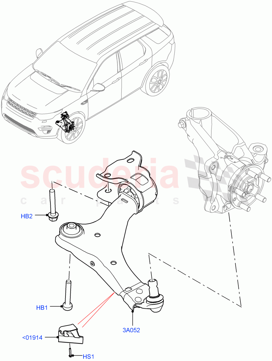 Front Suspension Arms (Halewood (UK)) ((V) TOKH999999) of Land Rover Land Rover Discovery Sport (2015+) [2.2 Single Turbo Diesel]