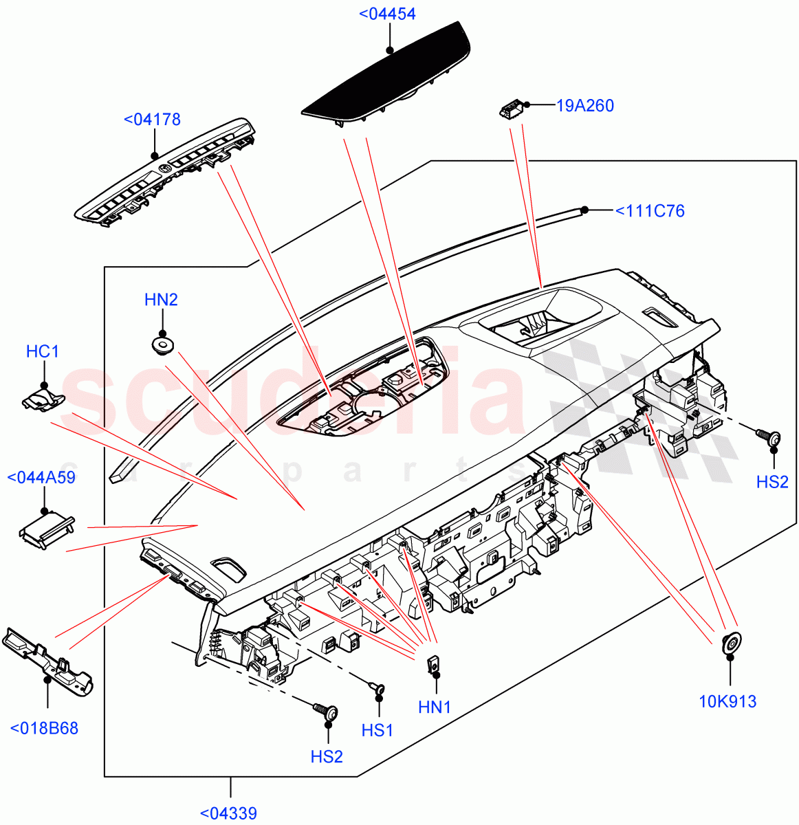 Instrument Panel(External, Upper)(Changsu (China))((V)FROMKG446857) of Land Rover Land Rover Discovery Sport (2015+) [2.0 Turbo Diesel]