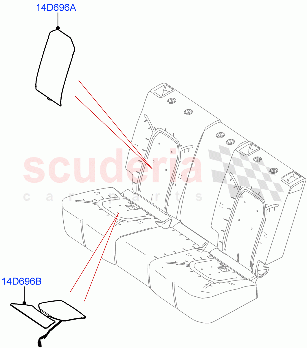 Rear Seat Pads/Valances & Heating(Heating)(Rr Seat 40/20/40 Fixed Cushion,With 40/20/40 Split Fold Rear Seat) of Land Rover Land Rover Defender (2020+) [2.0 Turbo Diesel]