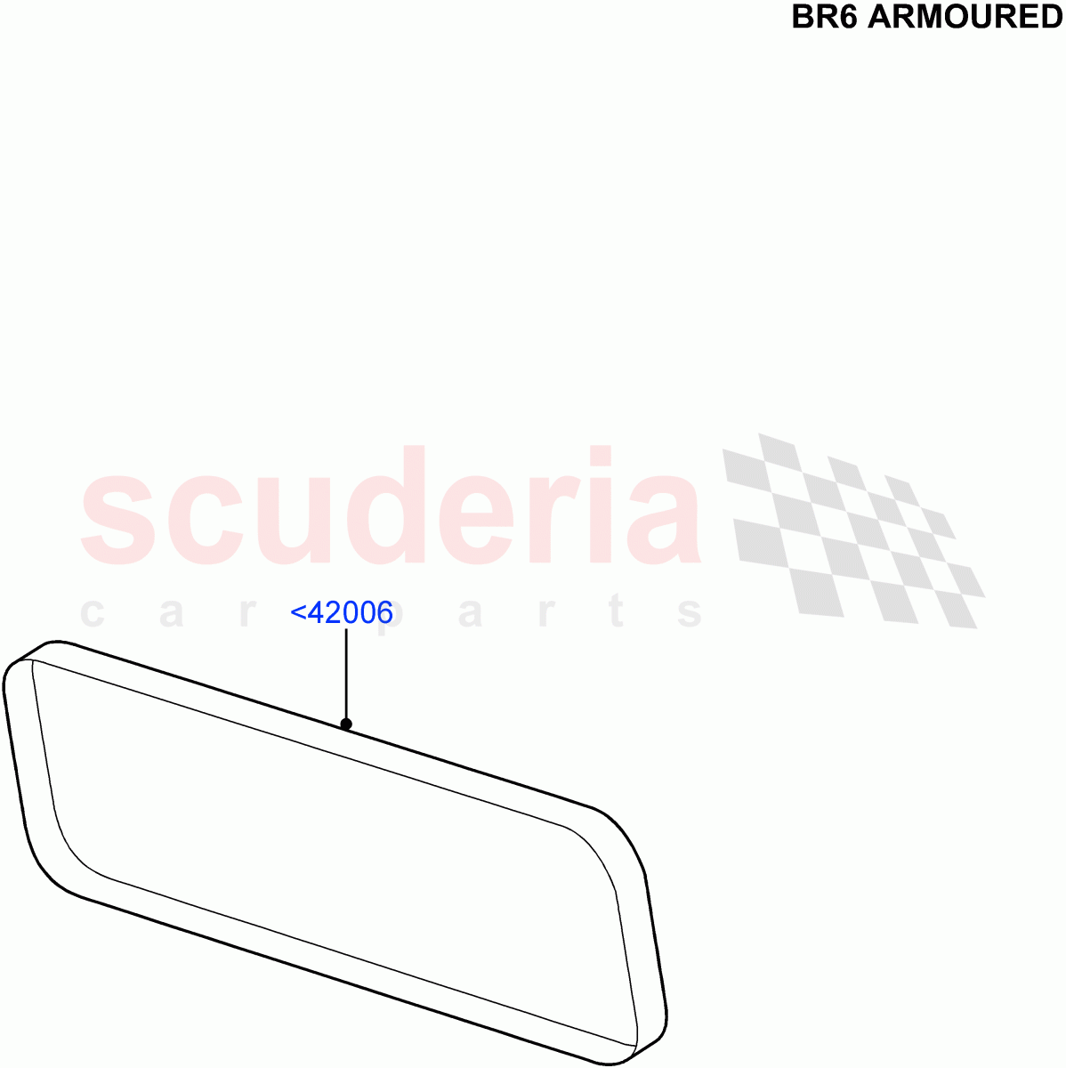 Back Window Glass (With B6 Level Armouring) ((V) FROMAA000001) of Land Rover Land Rover Discovery 4 (2010-2016) [3.0 Diesel 24V DOHC TC]