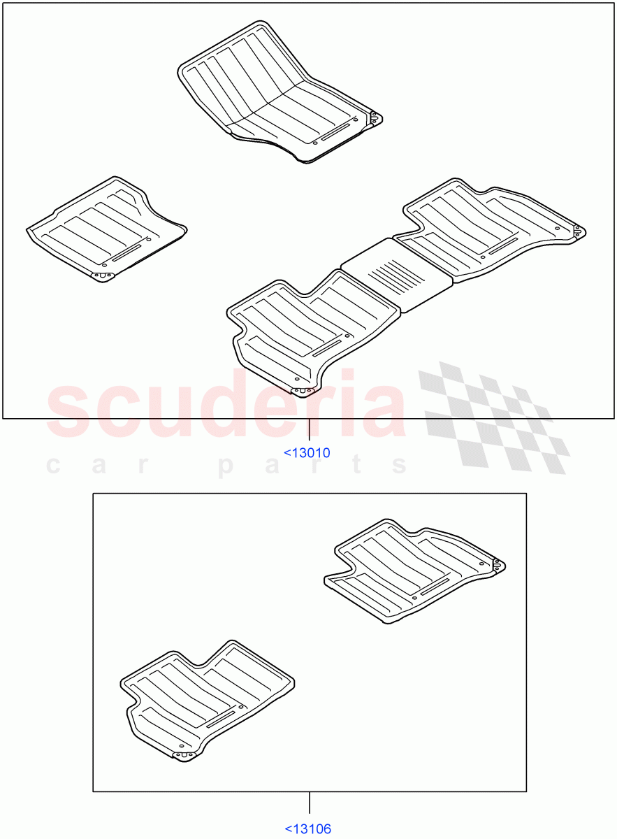 Floor Mats(Accessory) of Land Rover Land Rover Range Rover (2012-2021) [5.0 OHC SGDI SC V8 Petrol]