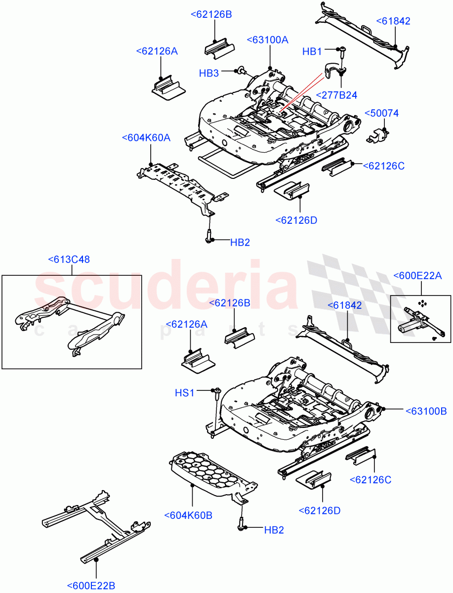 Front Seat Base(Standard Wheelbase) of Land Rover Land Rover Defender (2020+) [3.0 I6 Turbo Petrol AJ20P6]