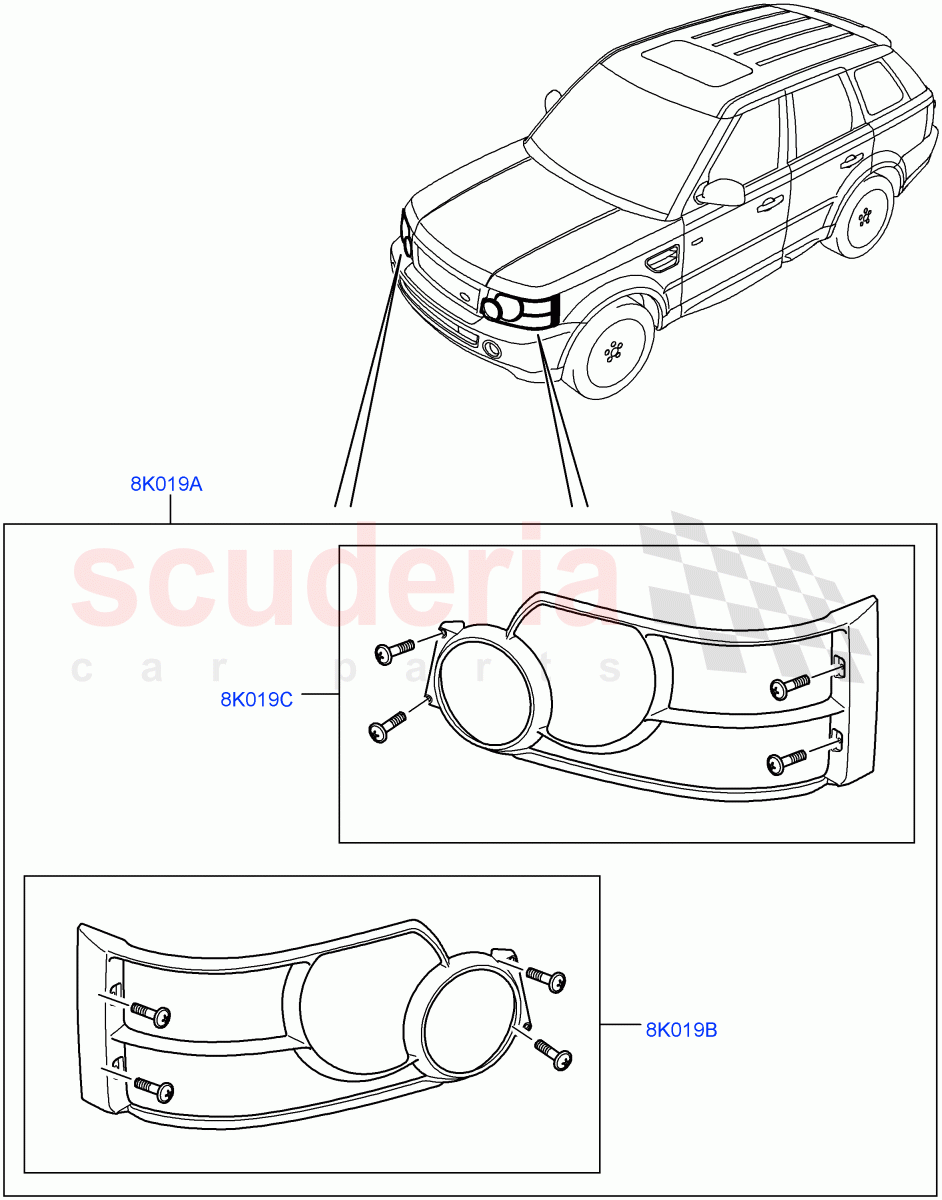 Body Dress Up Kits - Front(Accessory) of Land Rover Land Rover Range Rover Sport (2005-2009) [2.7 Diesel V6]