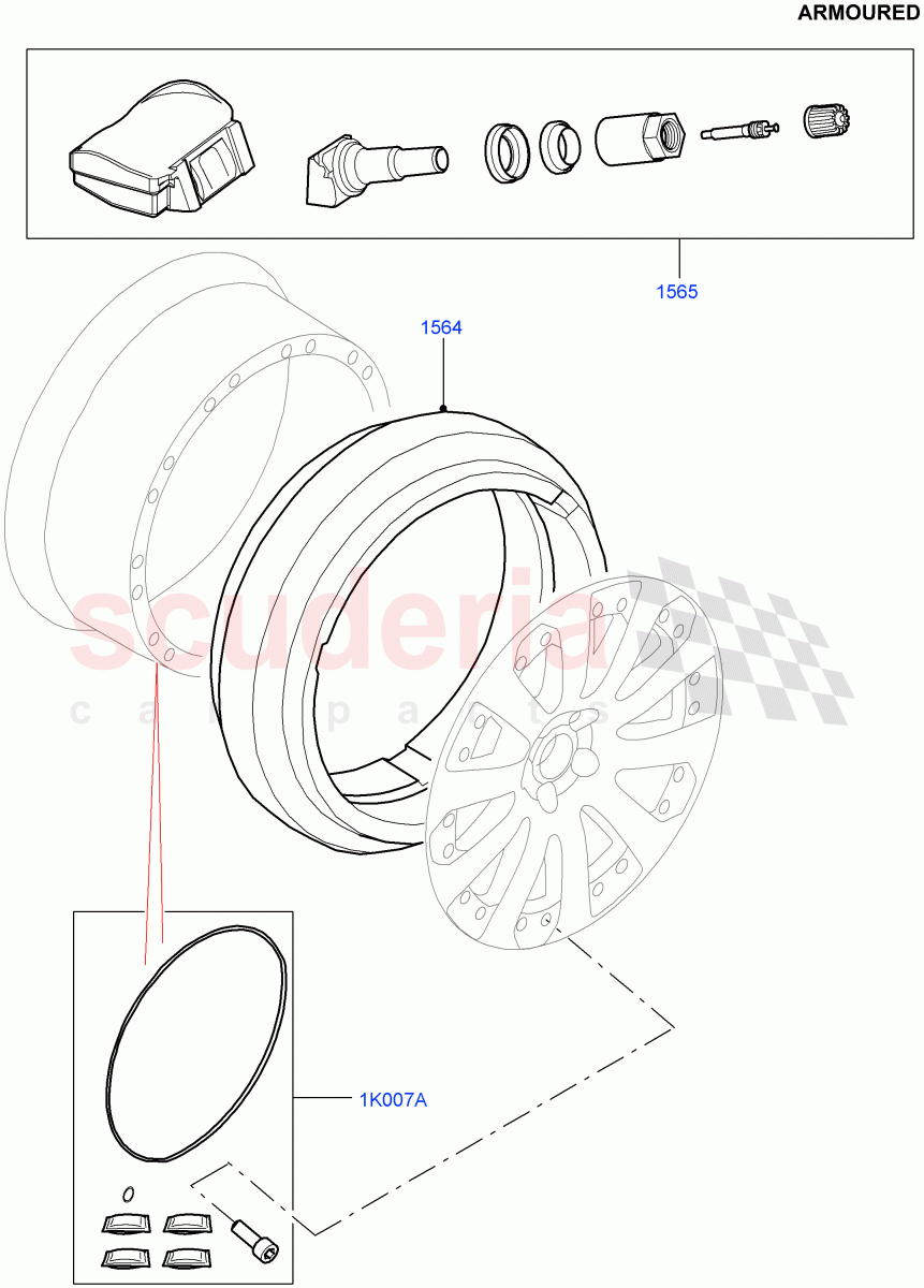 Wheels(Additional Equipment)(Armoured)((V)FROMEA000001) of Land Rover Land Rover Range Rover (2012-2021) [5.0 OHC SGDI SC V8 Petrol]