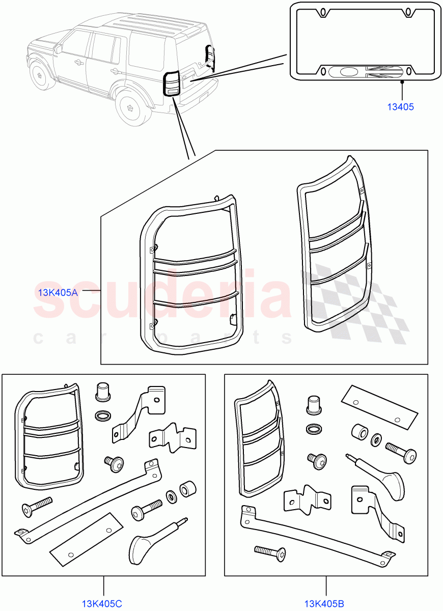 Body Dress Up Kits - Rear(Accessory)((V)FROMAA000001) of Land Rover Land Rover Discovery 4 (2010-2016) [2.7 Diesel V6]