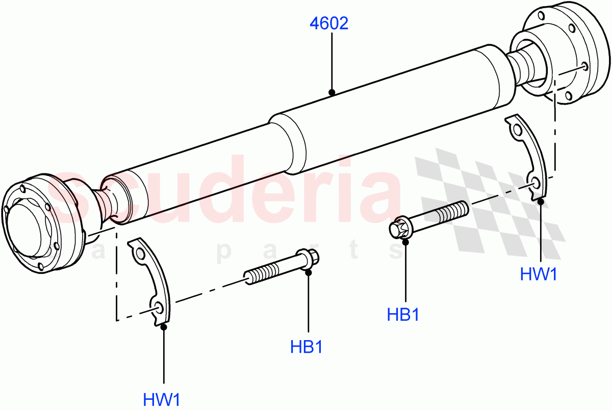 Drive Shaft - Front Axle Drive(Propshaft)((V)TO9A999999) of Land Rover Land Rover Range Rover Sport (2005-2009) [2.7 Diesel V6]