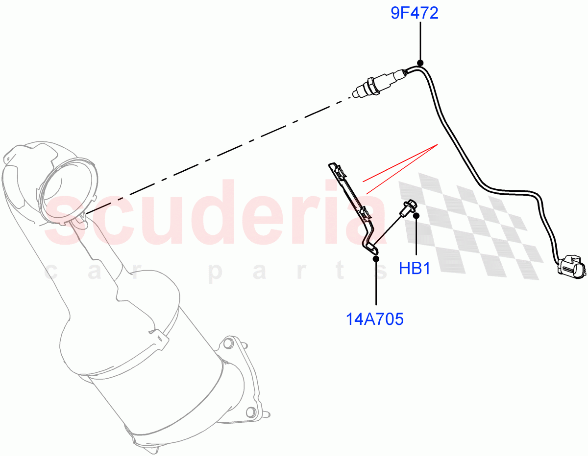 Exhaust Sensors And Modules(2.0L AJ20D4 Diesel Mid PTA,Euro Stage 4 Emissions,Halewood (UK),2.0L AJ20D4 Diesel High PTA,2.0L AJ20D4 Diesel LF PTA) of Land Rover Land Rover Range Rover Evoque (2019+) [2.0 Turbo Diesel]