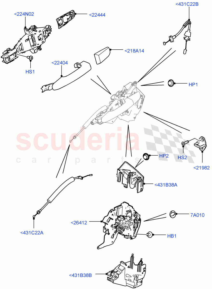 Rear Door Lock Controls (Itatiaia (Brazil)) ((V) FROMGT000001) of Land Rover Land Rover Discovery Sport (2015+) [2.0 Turbo Diesel AJ21D4]
