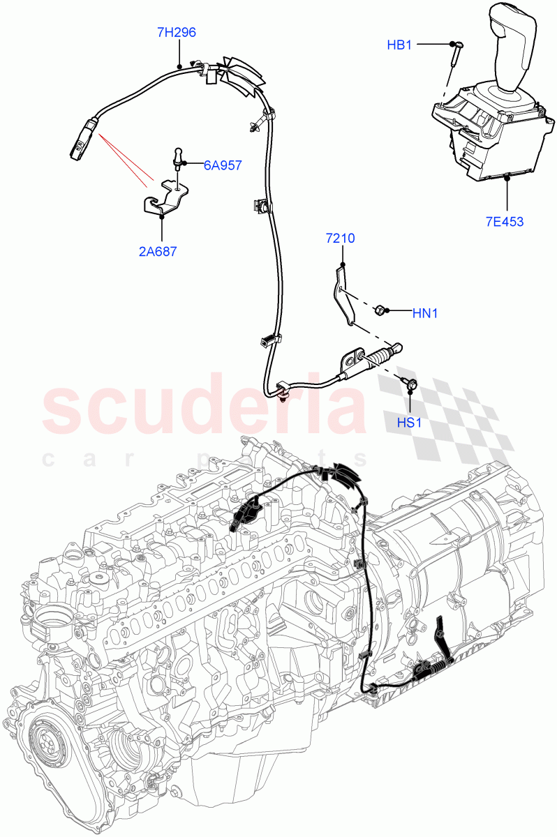 Gear Change-Automatic Transmission (3.0L AJ20D6 Diesel High, 8 Speed Auto Trans ZF 8HP76) ((V) FROMLA000001) of Land Rover Land Rover Range Rover Sport (2014+) [2.0 Turbo Petrol GTDI]