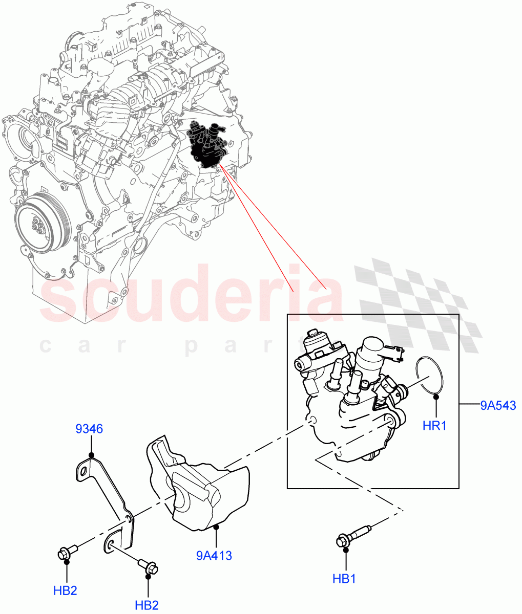 Fuel Injection Pump - Diesel (2.0L AJ21D4 Diesel Mid) ((V) FROMMA000001) of Land Rover Land Rover Range Rover Velar (2017+) [2.0 Turbo Diesel AJ21D4]