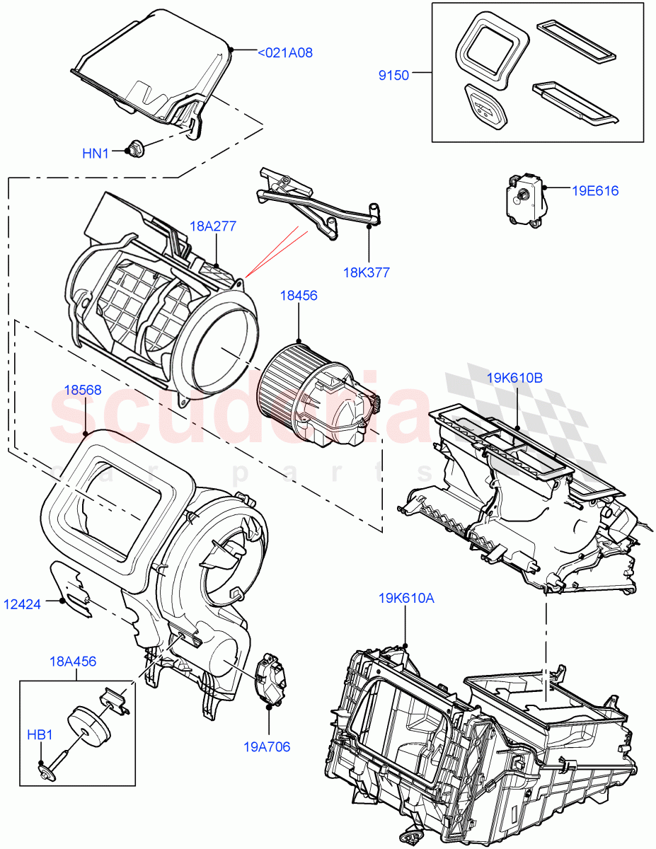 Heater/Air Cond.External Components(Main Unit)(Itatiaia (Brazil))((V)FROMLT000001) of Land Rover Land Rover Discovery Sport (2015+) [1.5 I3 Turbo Petrol AJ20P3]