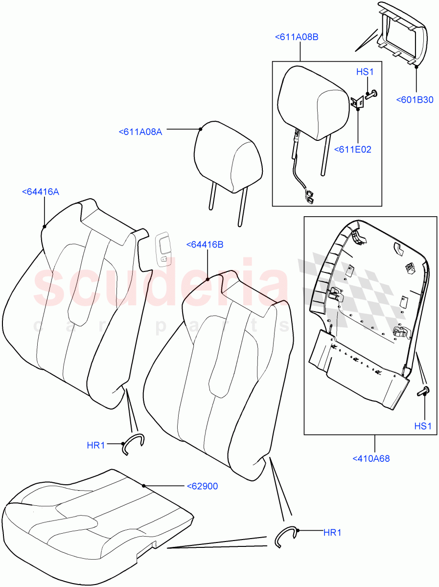 Front Seat Covers(Windsor Leather Perforated,Halewood (UK),Seat - Standard)((V)FROMEH000001) of Land Rover Land Rover Range Rover Evoque (2012-2018) [2.0 Turbo Petrol GTDI]