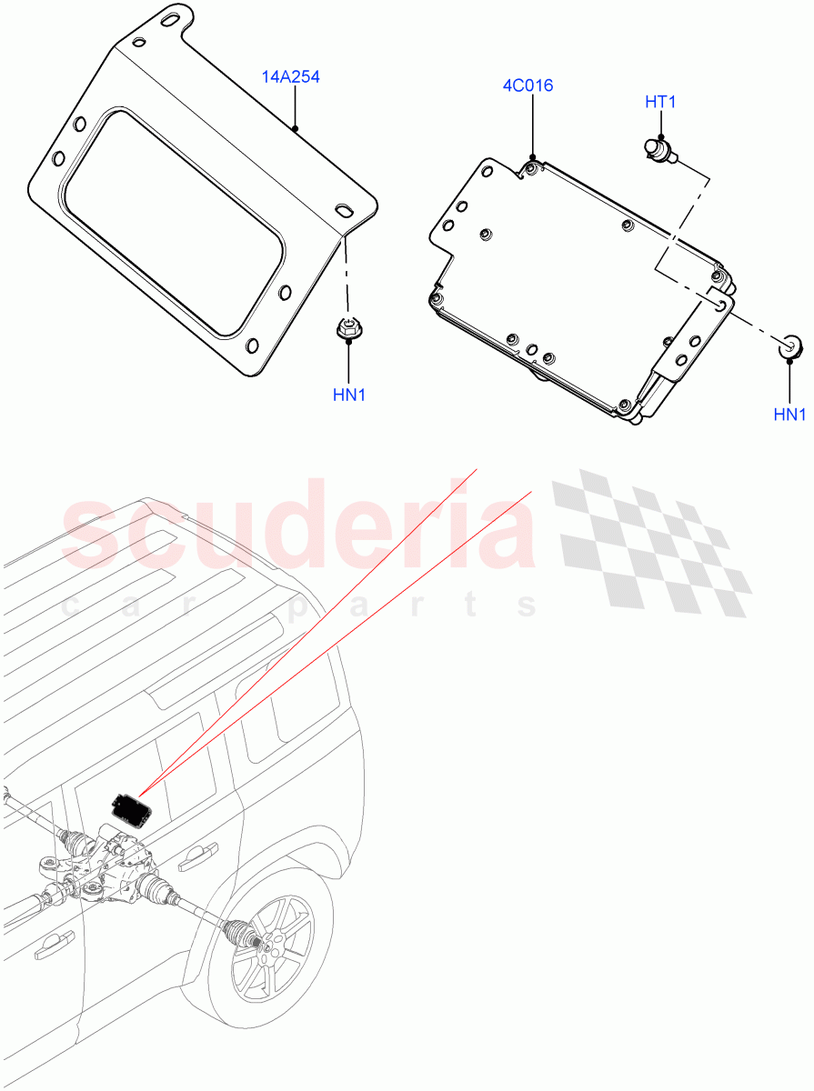 Rear Axle Modules And Sensors(Torque Vectoring By Braking (TVBB)) of Land Rover Land Rover Defender (2020+) [5.0 OHC SGDI SC V8 Petrol]