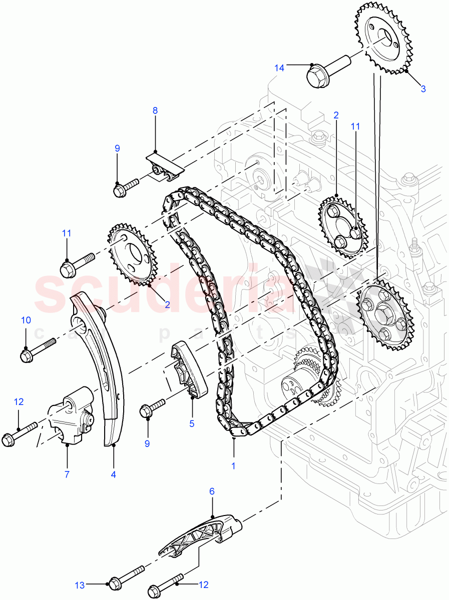 Timing Gear (2.2L 16V TC I4 DSL 122PS PUMA) ((V) FROMCA000001) of Land Rover Land Rover Defender (2007-2016)