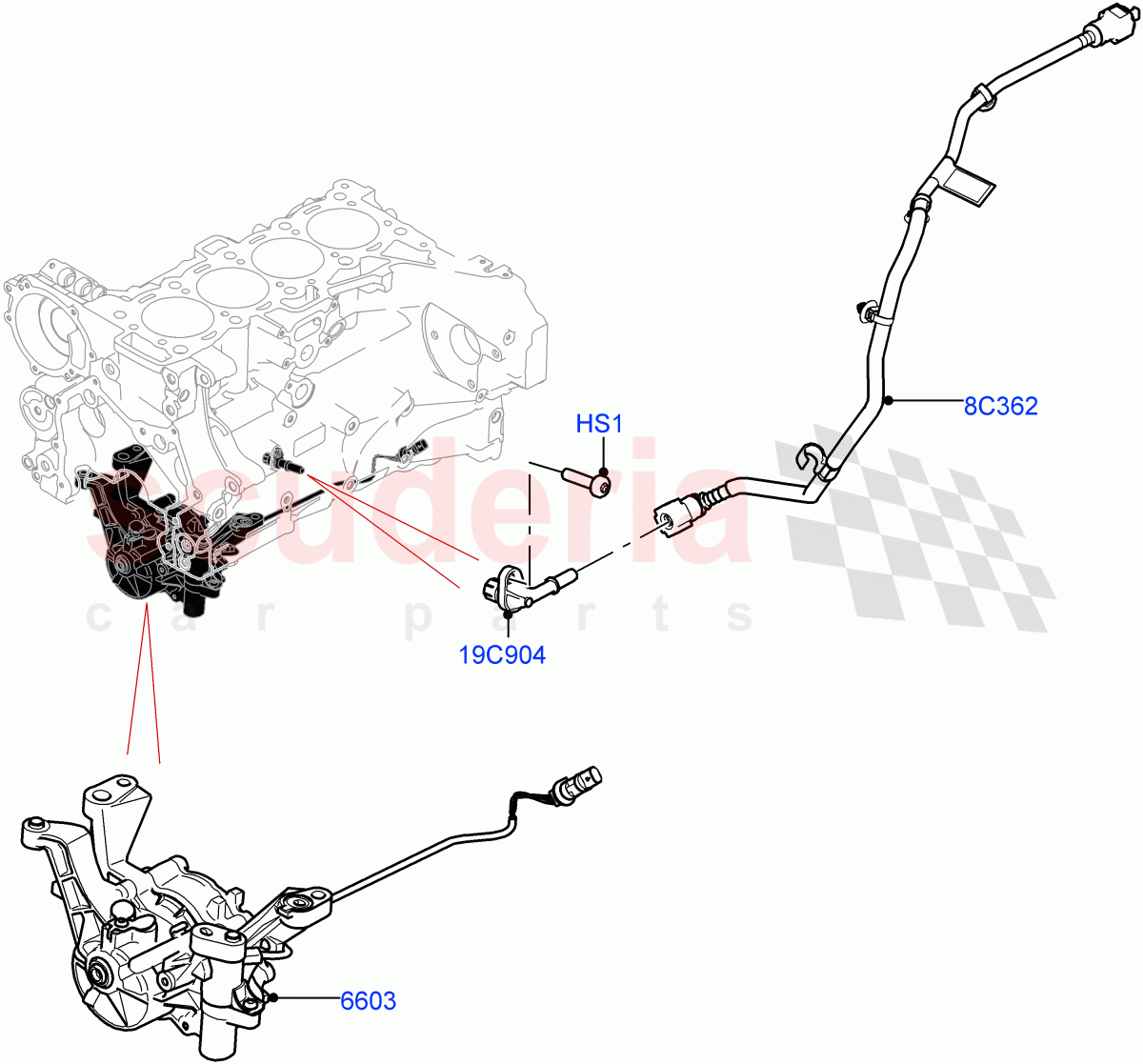 Vacuum Control And Air Injection(2.0L AJ200P Hi PHEV)((V)FROMMA000001) of Land Rover Land Rover Range Rover Velar (2017+) [2.0 Turbo Petrol AJ200P]