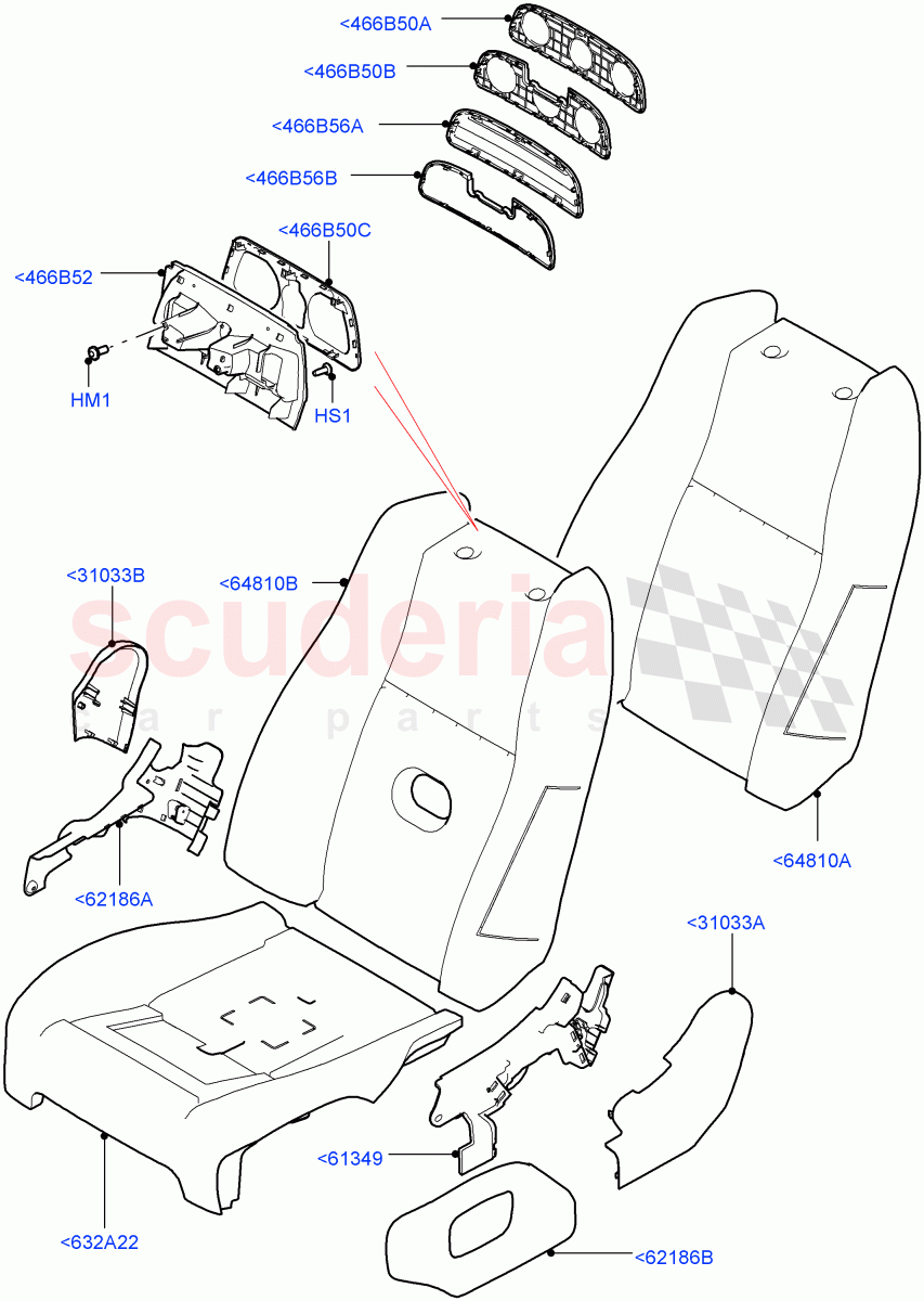 Front Seat Pads/Valances & Heating(Pads/Valances, Seat Back)((V)TOHA999999) of Land Rover Land Rover Range Rover (2012-2021) [3.0 DOHC GDI SC V6 Petrol]