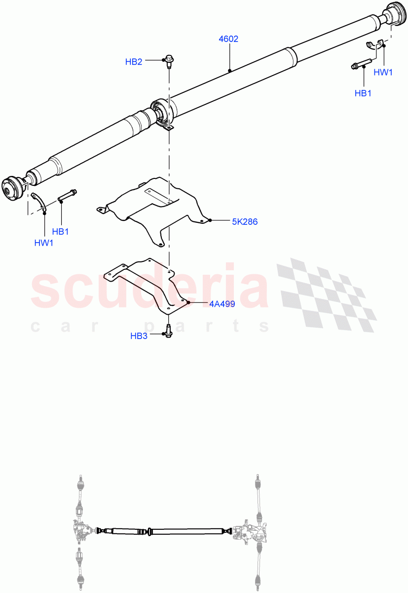 Drive Shaft - Rear Axle Drive (Changsu (China), Efficient Driveline) ((V) FROMGG134738) of Land Rover Land Rover Range Rover Evoque (2012-2018) [2.0 Turbo Diesel]