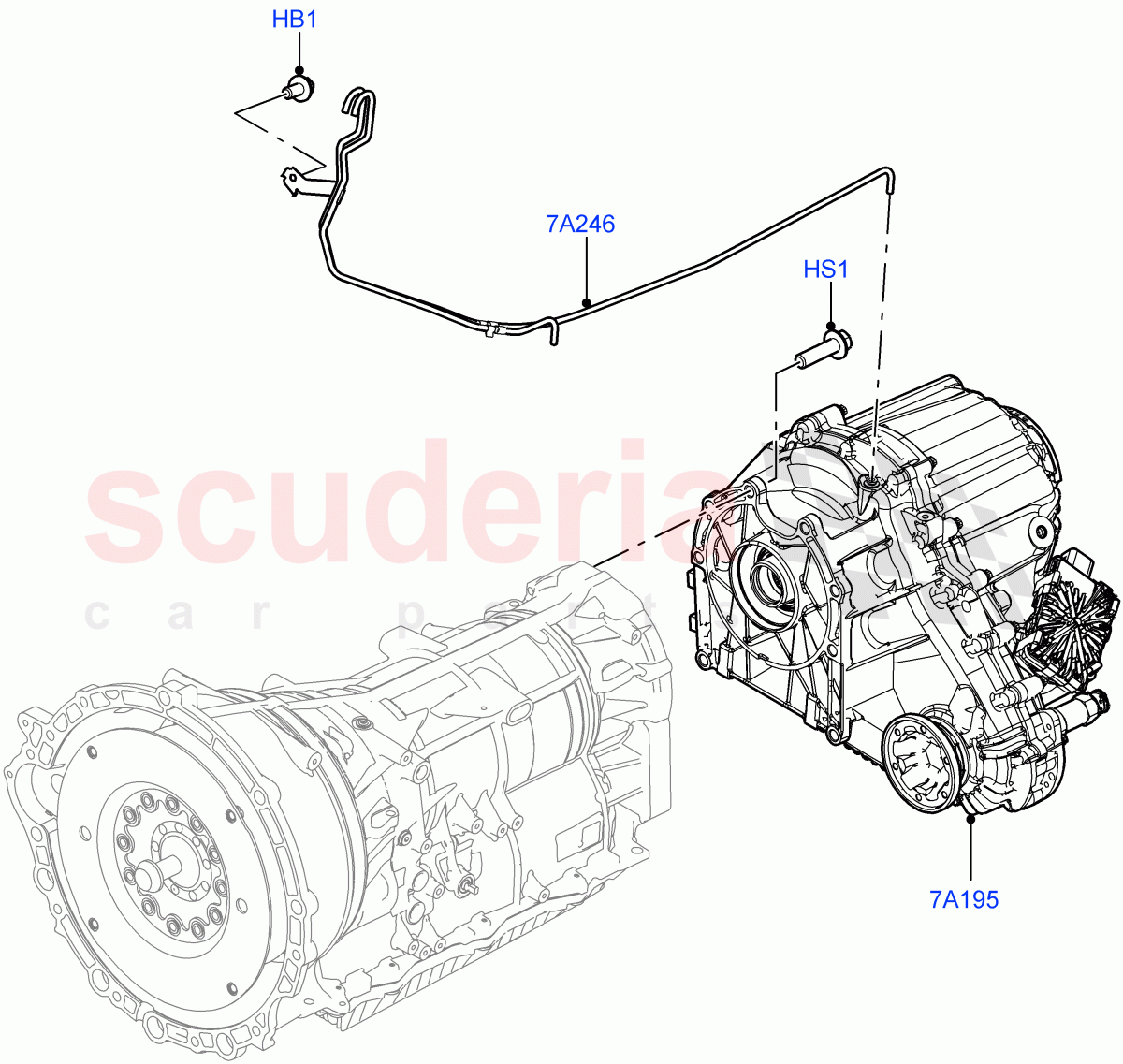 Transfer Drive Case (Solihull Plant Build) (With 2 Spd Trans Case With Ctl Trac) ((V) FROMHA000001) of Land Rover Land Rover Discovery 5 (2017+) [3.0 Diesel 24V DOHC TC]
