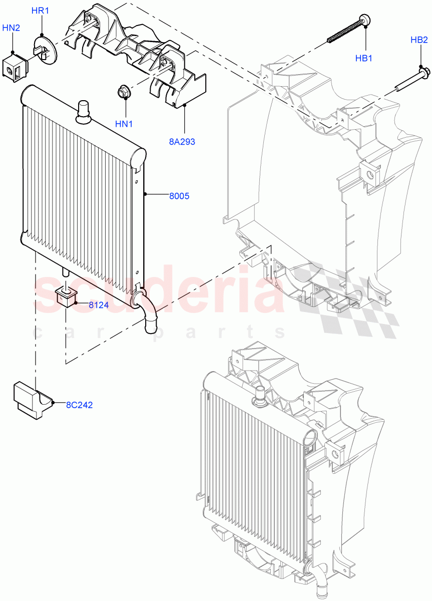 Radiator/Coolant Overflow Container (Solihull Plant Build, Auxiliary Unit) (3.0 V6 D Low MT ROW, 3.0 V6 D Gen2 Mono Turbo) ((V) FROMFA000001) of Land Rover Land Rover Range Rover (2012-2021) [3.0 Diesel 24V DOHC TC]