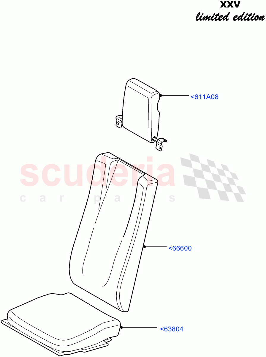 Rear Seat Covers(Row 3)(XXV Anniversary LE,With 7 Seat Configuration)((V)FROMEA000001) of Land Rover Land Rover Discovery 4 (2010-2016) [3.0 Diesel 24V DOHC TC]