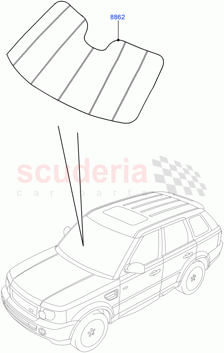 Sun Blinds(Accessory)((V)FROMAA000001) of Land Rover Land Rover Range Rover Sport (2010-2013) [5.0 OHC SGDI NA V8 Petrol]