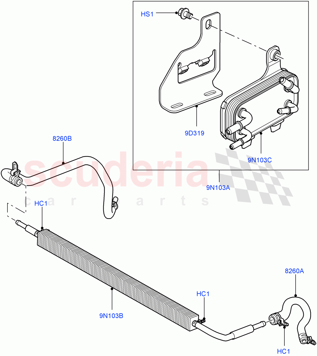 Fuel Cooler Assembly(Lion Diesel 2.7 V6 (140KW))((V)FROMAA000001,(V)TOCA999999) of Land Rover Land Rover Discovery 4 (2010-2016) [2.7 Diesel V6]